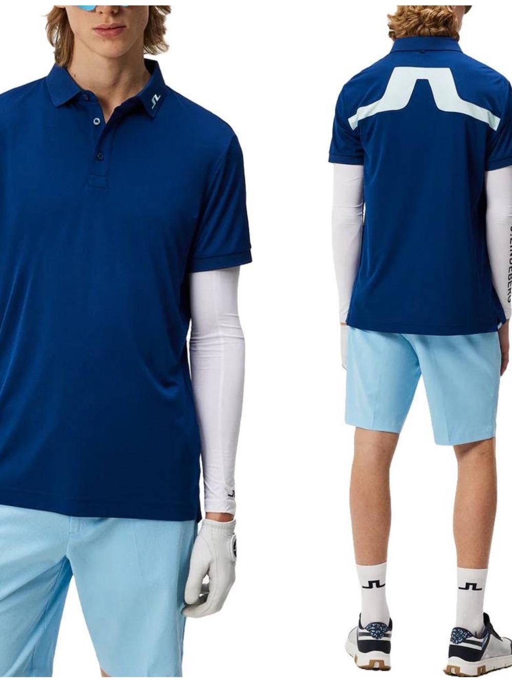 J.Lindeberg KV Regular Fit Golf Polo Estate Blue
